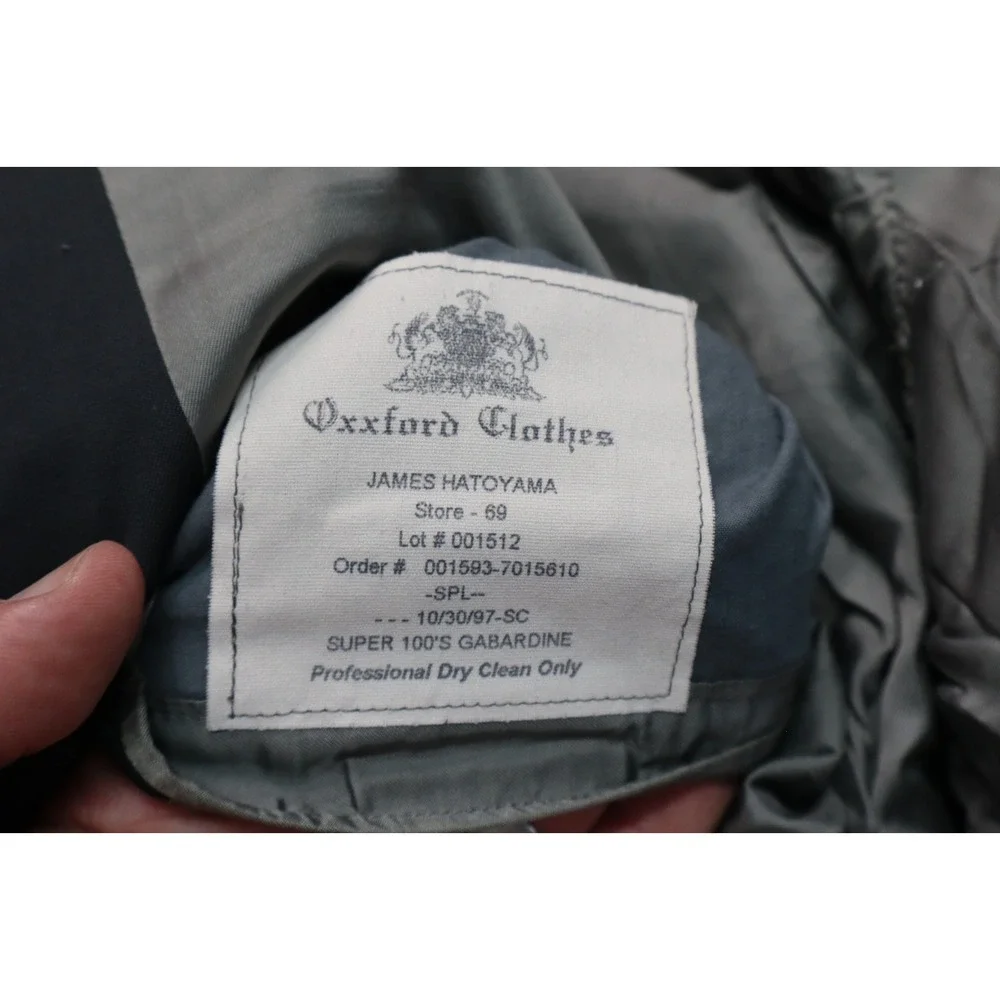 Vintage Oxxford Clothes Double Breasted Blazer Jacket Super 100s Gabardine 42R